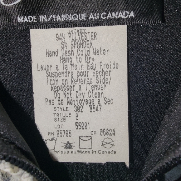 Like New Jolibel Black Gray Animal Print Zip Jacket Sequin Size 6 - Picture 5 of 15